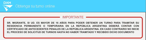 Los antecedentes penales Argentinos son necesarios para iniciar el trámite