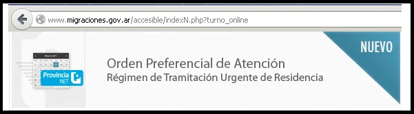 Botón de Turno Preferencial en Migraciones