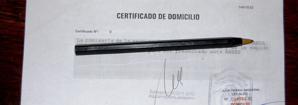 Certificado de Domicilio
