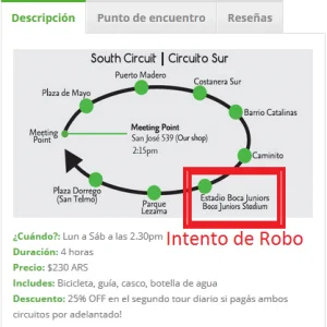 Babikes circuito peligroso para turistas