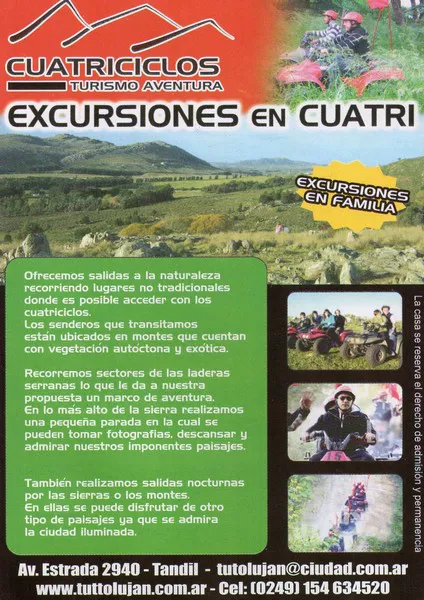 Paseo en cuatriciclo en Tandil