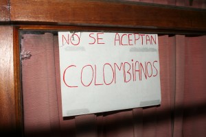 no se aceptan colombianos