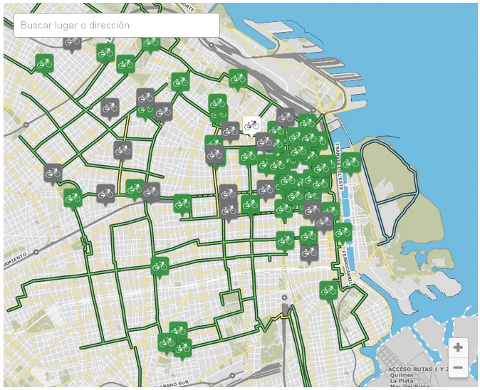 Mapa Ecobicis Buenos Aires