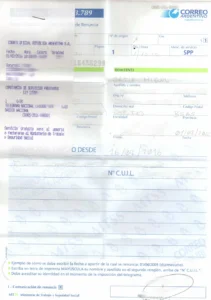 Telegrama de renuncia en Argentina