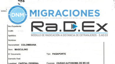 RADEX Residencia temporaria y DNI
